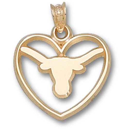 University of Texas  Dangle Pendant - Longhorn Heart 5/8
