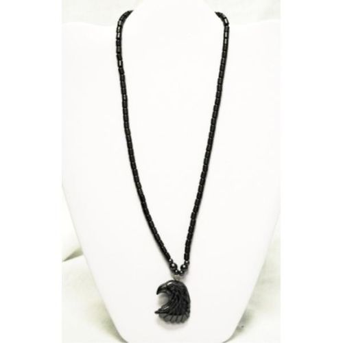 Magnetic Hematite Necklaces 17-18"" Eagle Pendant Case Pack 60