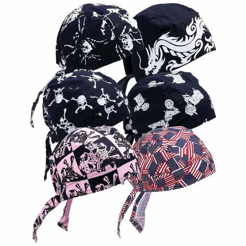 Diamond Plate&trade; 6pc Assorted Cotton Skull Cap Set