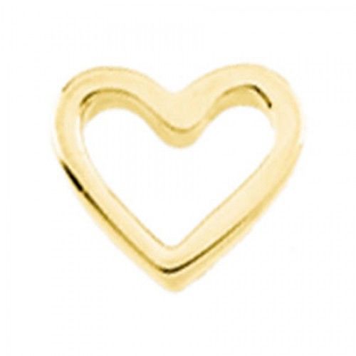 14k Yellow Gold Symmetrical Heart Chain Pendant Slide