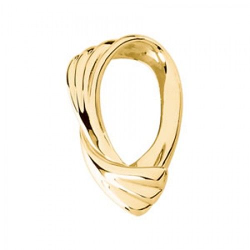 14k Yellow Gold Flowy Chain Pendant Slide