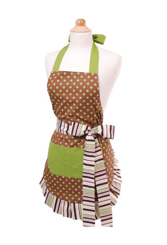 Flirty Aprons Women's Apron Cocoa Lime