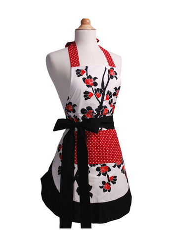 Flirty Aprons Women's Apron Cherry Blossom