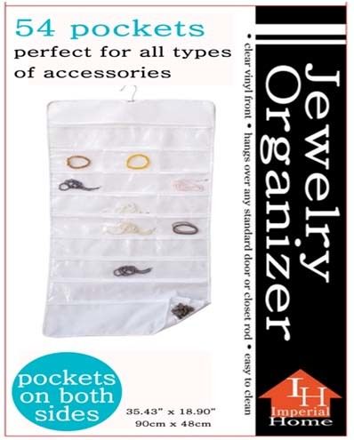 Jewelry Organizer 54 pockets - White Case Pack 25