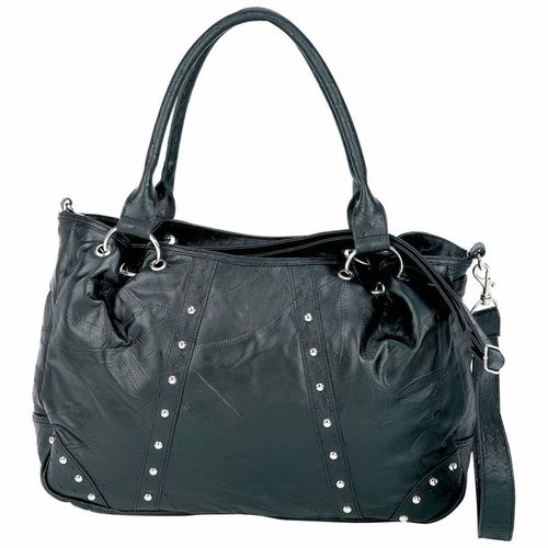 Embassy&trade; Studded Italian Stone&trade; Design Genuine Lambskin Leather Purse