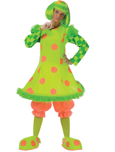 Women's Costume: Lolli The Clown- One Size