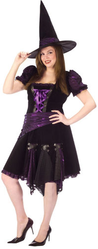 Purple Punk Witch Women's Plus Size Costume