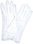 Cotton Gloves w/Snap- White, 1 Size