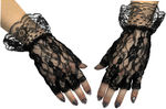 Gloves Black Fingerless 1 Size