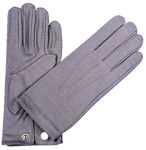 Gloves Nylon w/Snap Mens Grey