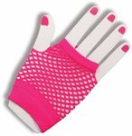 Costume Gloves: Fingerless Fishnet- Pink Case Pack 2