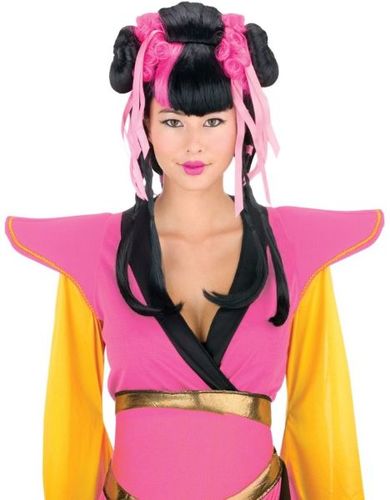 Couture Geisha Wig Pink Black