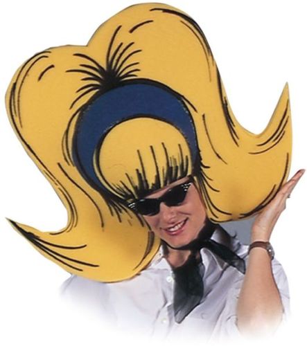 Foam Costume Hair: Yellow Bouffant