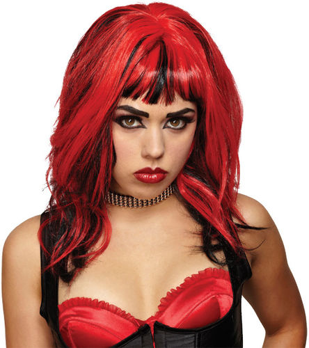 Wig Hard Rockin Witch Black Red