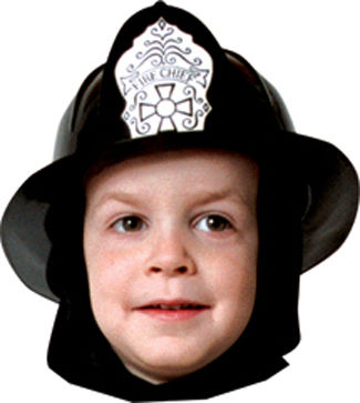 Fire Fighter Helmet Child Black