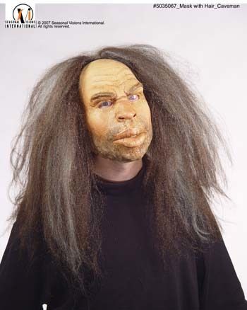 Caveman Mask w/Hair