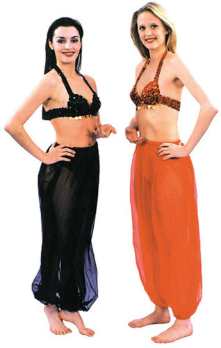 Costume Pants: Chiffon Harem- Black