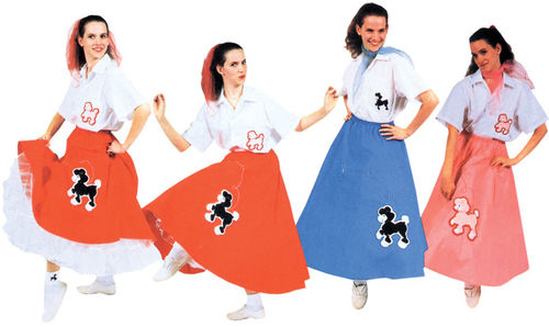 Black Poodle Skirt Women's Costume- One Size