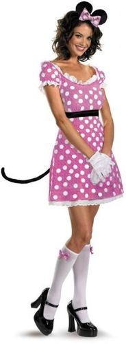 Women's Costume: Minnie Mouse Sassy Pink- Large