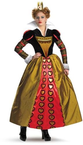 Women's Costume: Red Queen Deluxe Movie- Large