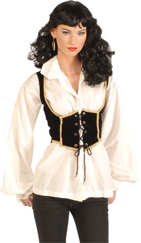 Women's Costume Vest: Pirate- One Size