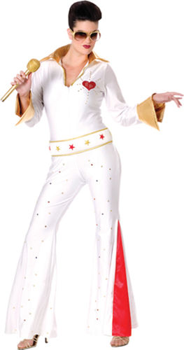 Women's Costume: Elvis Jumpsuit- Medium/Large