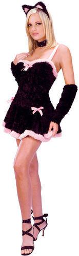 Women's Costume: Kiss Me Kitty- Medium/Large