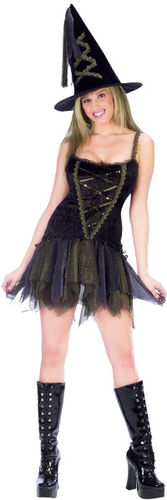 Women's Costume: Sexy Flirty Witch- Small/Medium
