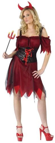 Dark Devil Women's Costume- Small/Medium 2-8