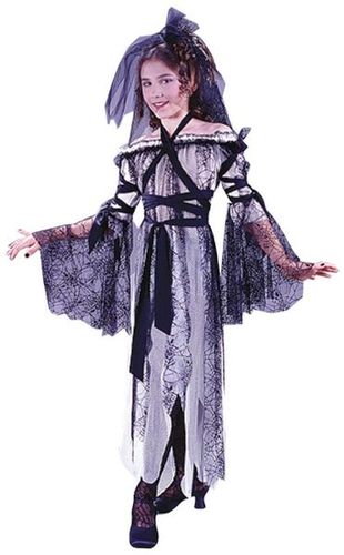 Girl's Costume: Black Widow Bride- Size 4-14