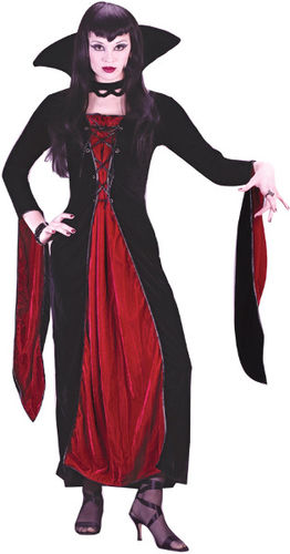 Women's Costume: Velour Vampiress- Small/Medium