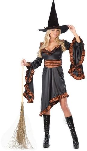 Women's Costume: Witch Ruffle- Small/Medium