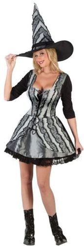 Women's Costume: Witch Goth Rose- Medium/Large