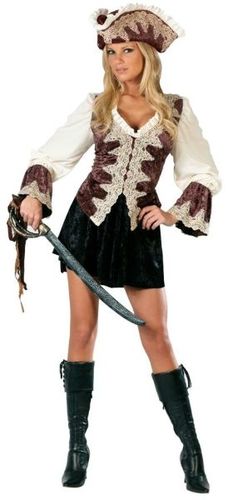 Women's Costume: Royal Lady Pirate- Small/Medium