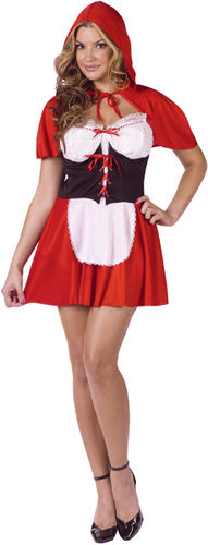 Women's Costume: Red Hot Hood- Medium/Large