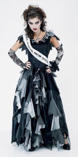 Women's Costume: Zombie Prom Queen- Small