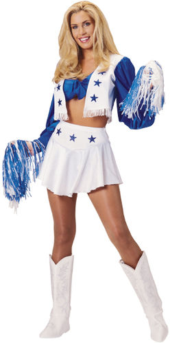 Women's Costume: Deluxe Dallas Cowboy Cheerleader- Large