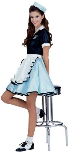 Women's Costume: Car Hop Girl- Standard