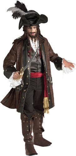 Men's Costume: Caribbean Pirate- One Size