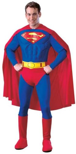 Men's Costume: Superman Muscle Deluxe- Large