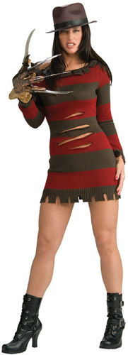 Women's Costume: Sexy Freddy Krueger- Small