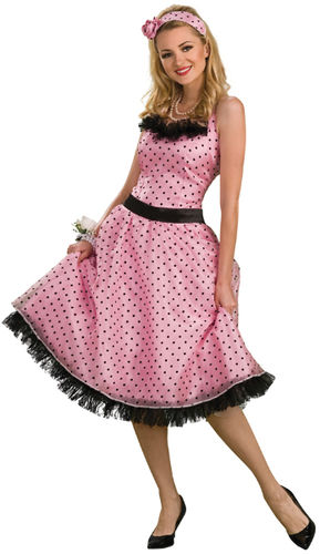 Women's Costume: Polka Dot Prom- Large