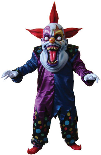 Oversized Evil Clown Costume Red Blue
