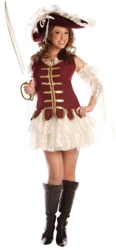 Women's Costume: Treasure w/Hat- Large