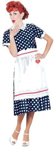 Women's Costume: I Love Lucy Polka Dot Dress- Small