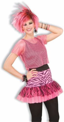 Women's Costume Pop Party Skirt- Pink