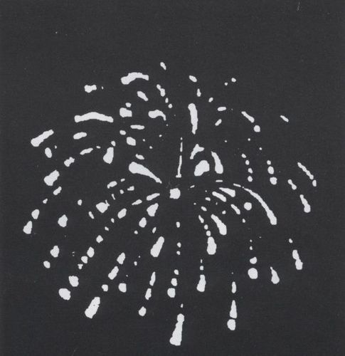 Stencil Fireworks Circular Bur