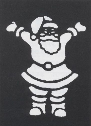 Stencil Happy Santa Brass