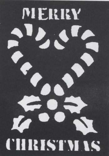 Stencil Candy Cane Brass