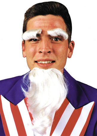 Uncle Sam Goatee and Eyebrows Costume Facial Hair